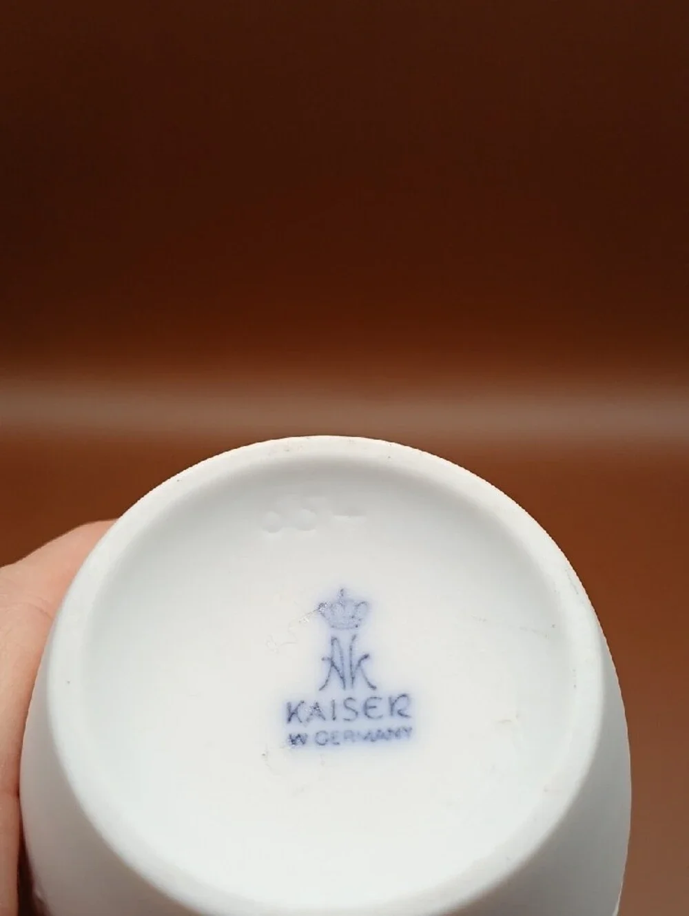Kaiser W. Germany Matte Bisque White #654 Floral Porcelain Bud Vase 7.75